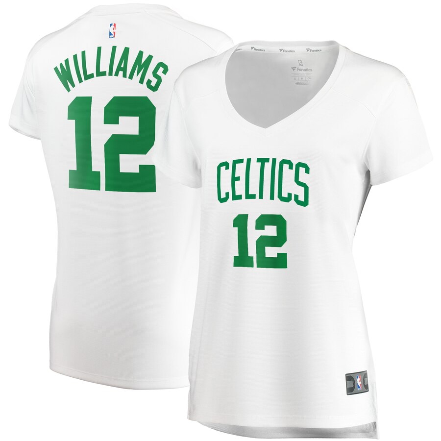 Women's Boston Celtics Grant Williams #12 Fast Break Fanatics Branded Association Edition Replica Player White Jersey 2401WMMU